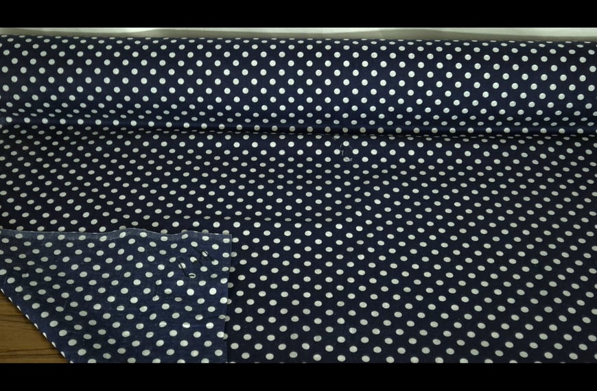 Poplin with Medium Polka Dots Cotton Polyester Multi-Colored - 115cm