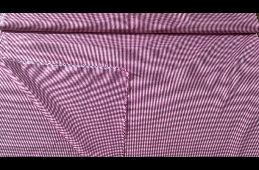 Poplin with Small Checkers Pattern Cotton Polyester Multi-Colored - 150cm