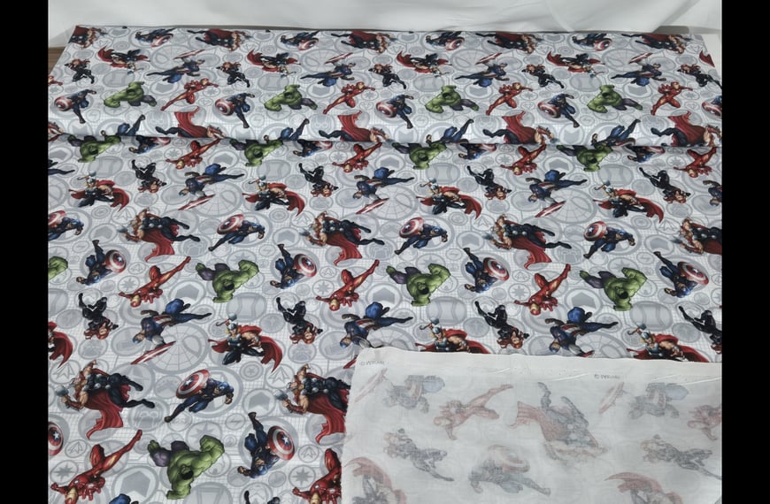 Poplin for Children with Warrios Cotton Multi-Colored - 150cm