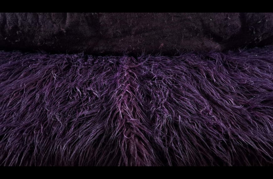 Fur with Long Hair 120mm Polyester Single-Colored - 150cm