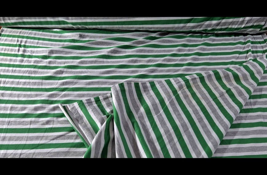 Mako Jersey with Small Even Stripes Cotton Elast Multi-Colored - 150cm