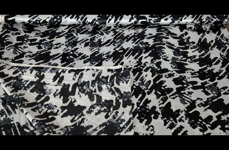 Satin with Ubnormal Designs Polyester Elast 2-Colored - 150cm