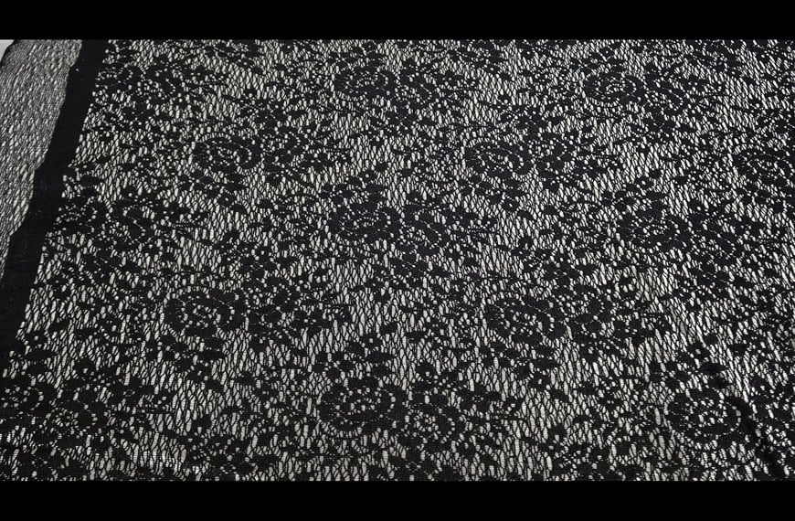 Lace with Lining and Branch Pattern Nylon Polyester Elastine Single-Colored - 150cm