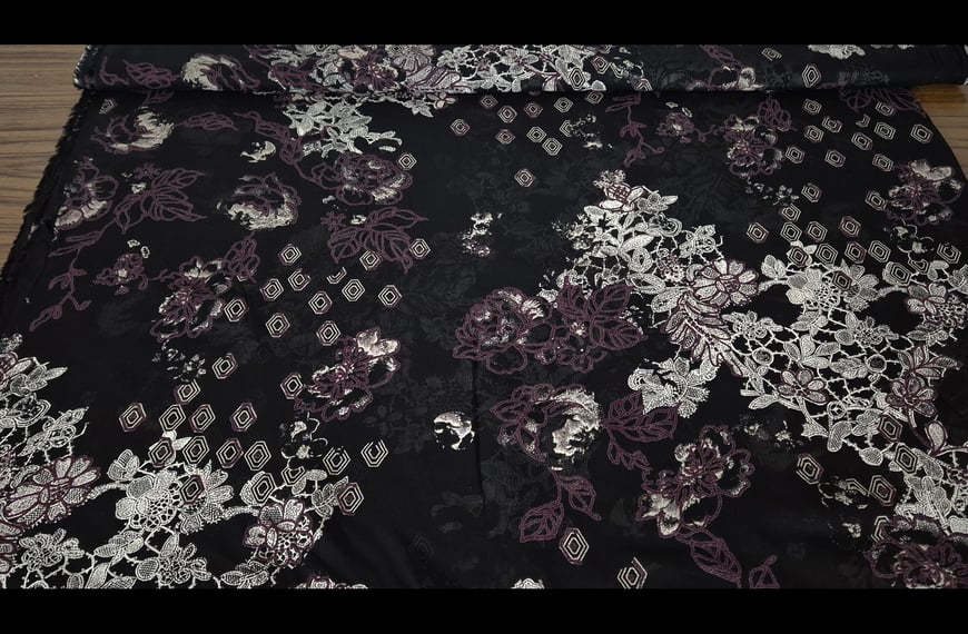 Muslin with Daisies Viscose Multi-Colored - 140cm