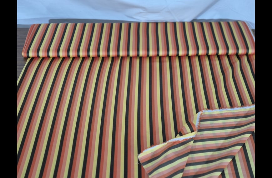 Satin from Spain with Narrow Stripes Polyester Multi-Colored - 150cm