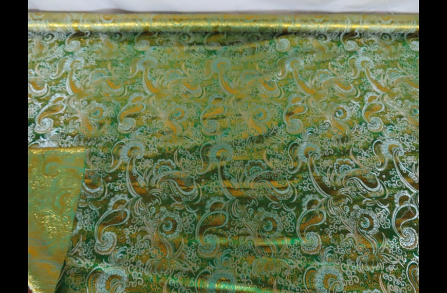 Brocade Paisly Pattern Polyester Multi-Colored-150cm Brocade Paisly Pattern Polyester Multi-Colored-150cm