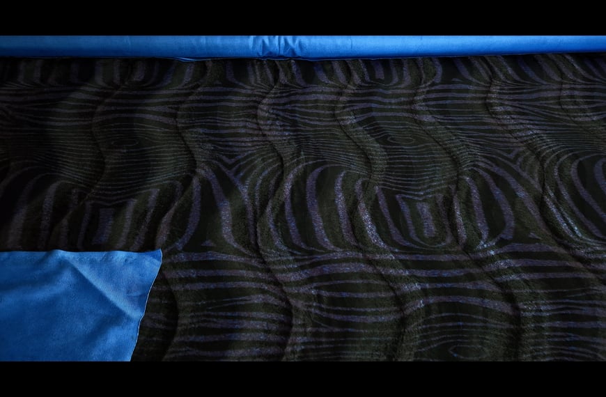 Fur with Short Hair & Black Zebra Design Polyester Multi-Colored - 150cm