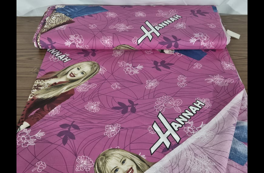Sheeting Hanna Montana for Kids Cotton Multi-Colored - 240cm