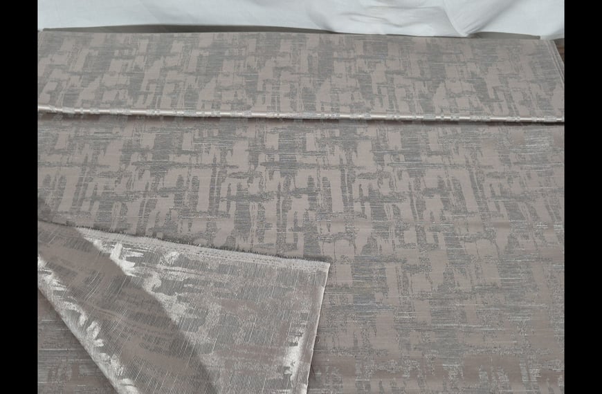 Jacquard with Embossed Squares Polyester Acetat Multi-Colored - 150cm