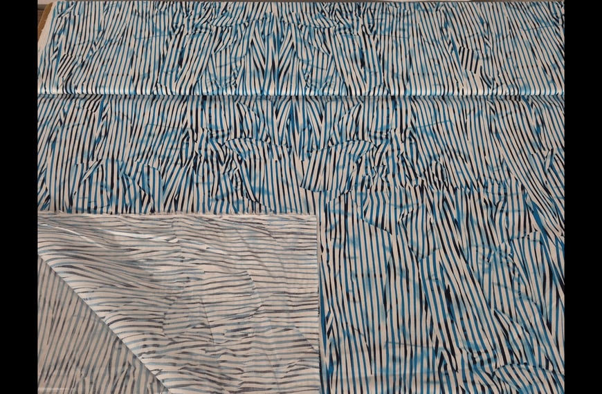 Gabardine with Stripes & Ubnormal Lines Cotton Elast Multi-Colored - 150cm