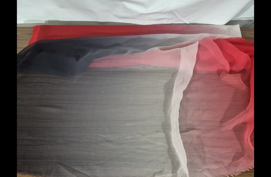 Muslin 3-Colored Degrade Polyester - 130cm