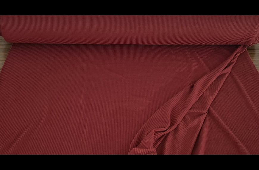 Knitted Polyester Cotton Elastin Single-Colored - 160cm