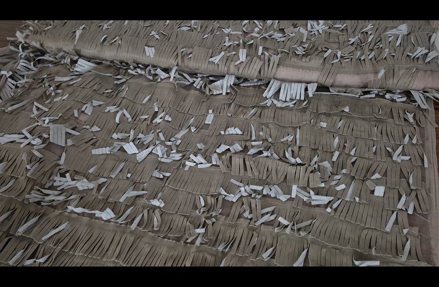 Vinyl with Fringes Polyester Single-Colored - 140cm