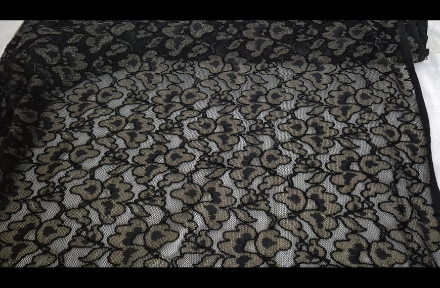 Lace Metallic Polyester Acetat Nylon Multi-Colored - 140cm