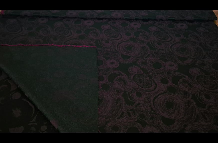 Jacquard with Circles Design Polyester Multi-Colored - 150cm