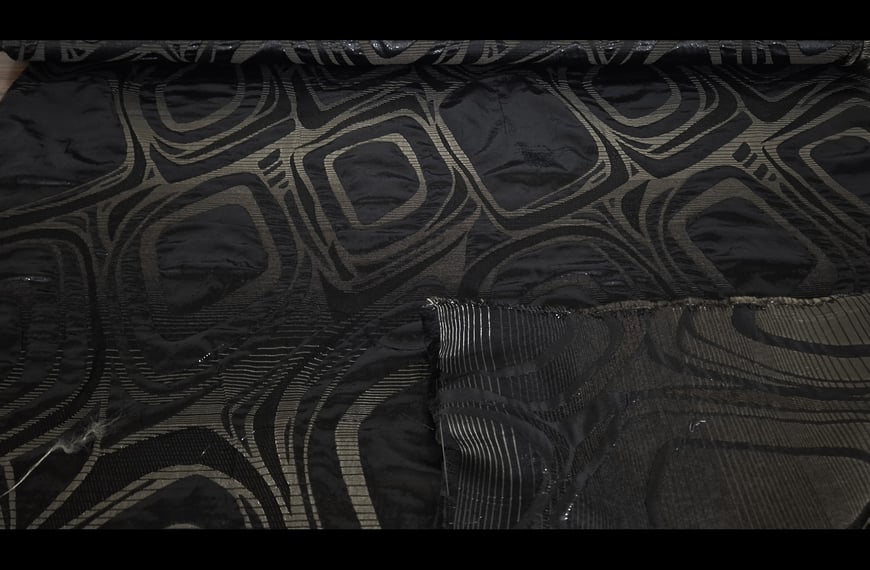 Brocade Cloque with Irregular Circles Polyester Wool Multi-Colored - 150cm