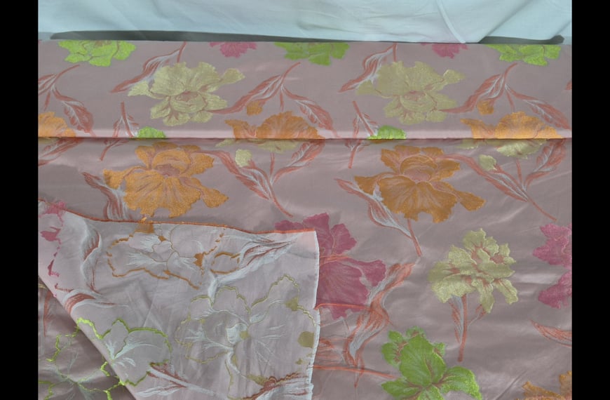 Taffeta with Big Flowers Polyester Multi-Colored - 150cm