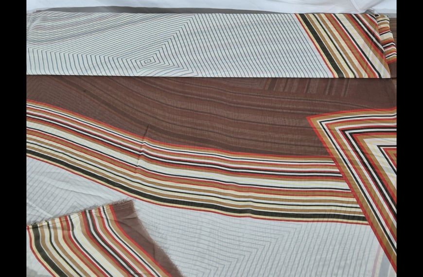 Muslin with Undefined Lines Polyester Multi-Colored - 150cm