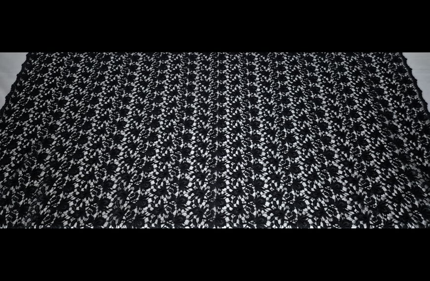 Lace Guipure Thick Polyester Single-Colored - 140cm