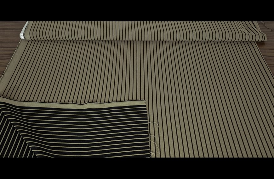 Crepe with Composed Thin Stripe Acetat Multi-Colored - 150cm