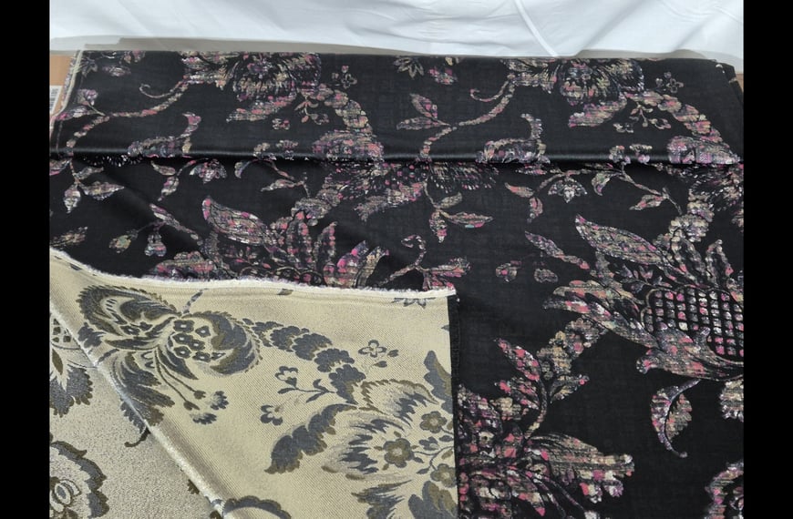 Brocade Metallic with Branch Polyester Multi-Colored - 150cm