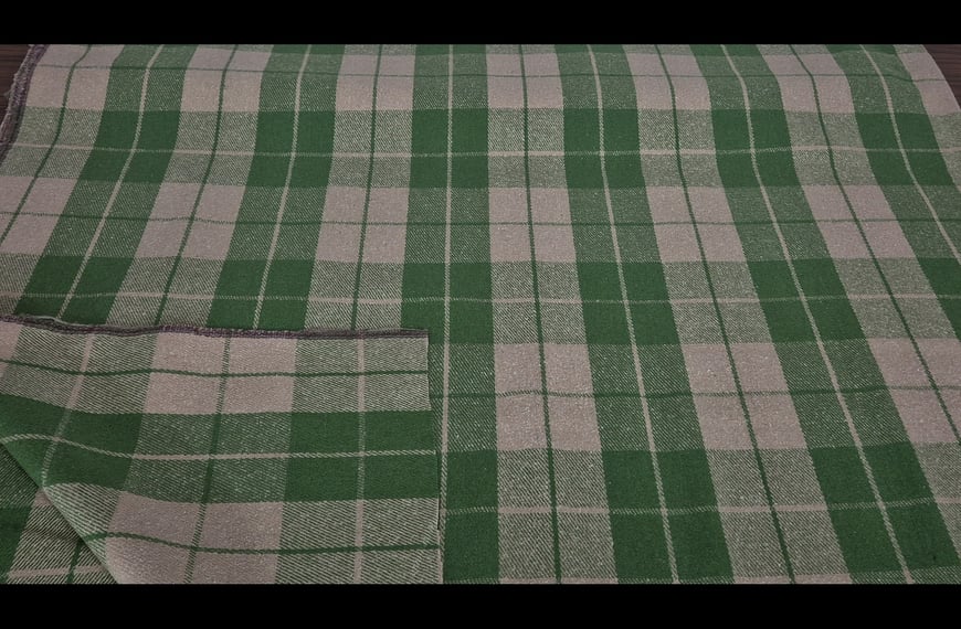 Flannel with Big Scottish Checkers Polyester Wool Multi-Colored - 150cm