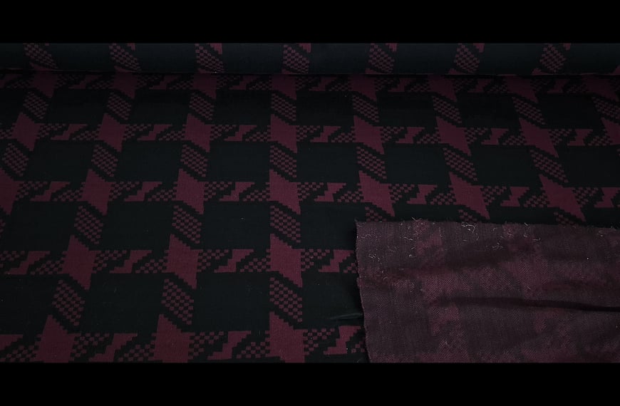 Mako Jersey Pie De Poule Viscose Polyester Elast Multi-Colored - 150cm