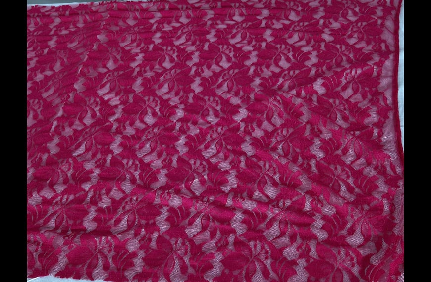 Lace with Big Flower Polyester Elastan-140cm Lace with Big Flower Polyester Elastan-140cm