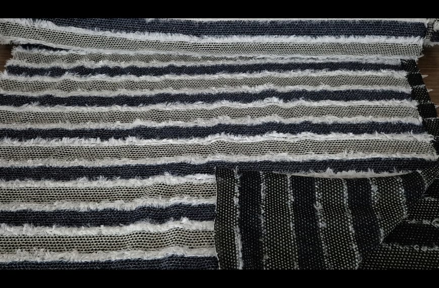 Knit with Stripes Elastic Polyester Acetat Multi-Colored - 150cm