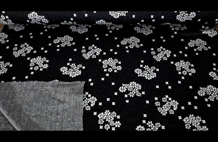 Knit with Flowers Polyester Elast Multi-Colored - 150cm