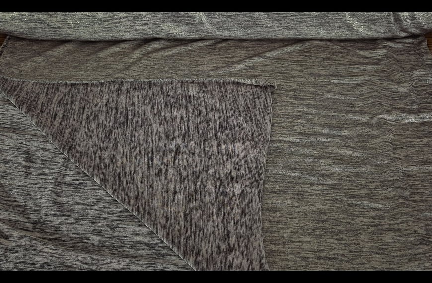 Jersey Golden Metallic Polyester Elast Single-Colored - 150cm