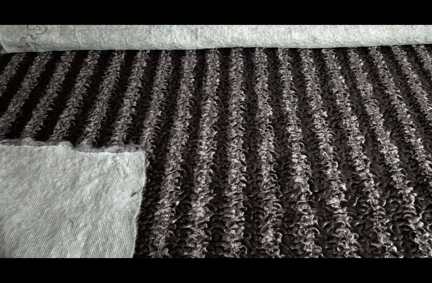 Astrakhan Boucle with Stripes Polyester Multi-Colored - 130cm