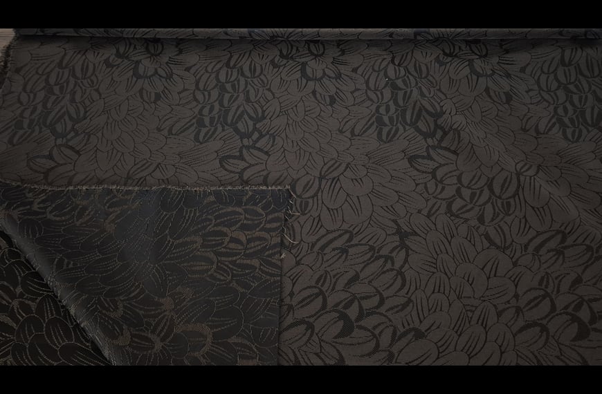 Jacquard Metallic Shiny with Flower Viscose Cotton Multi-Colored - 150cm