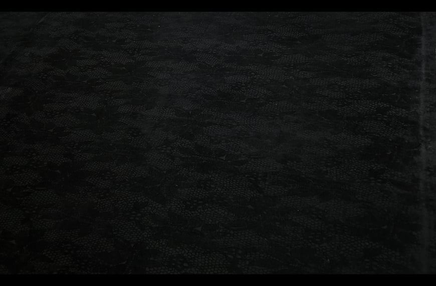 Lace Brushed με Λουλούδια Polyester Elastine Single-Colored - 150cm