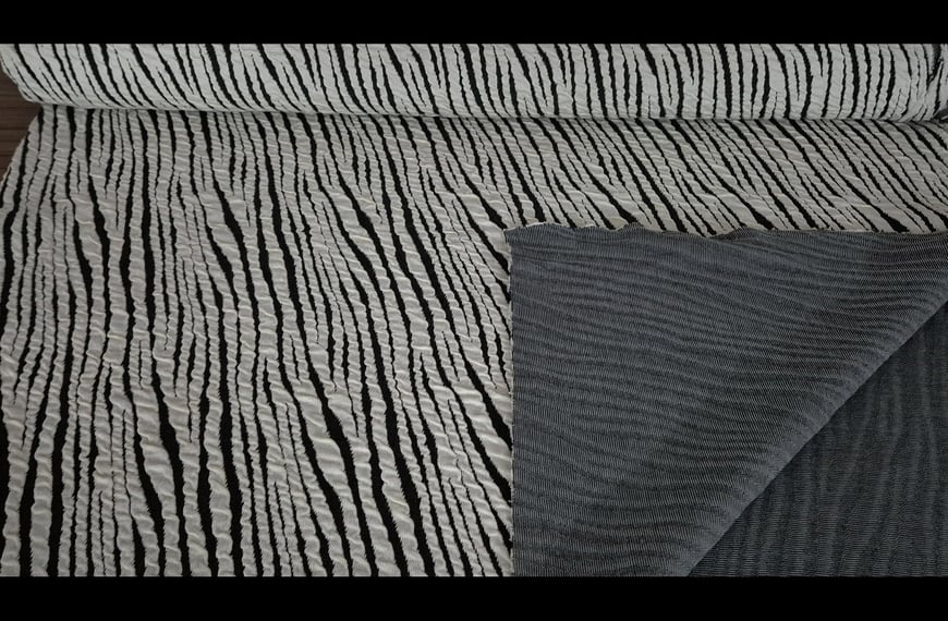 Jacquard with Lines Polyester Cotton Elast Multi-Colored - 150cm