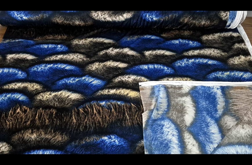 Jersey with Tiger Print Polyester Elast Multi-Colored - 150cm