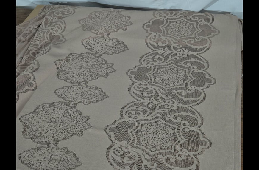Lace with Embossed PatternsPolyester Single-Colored - 150cm