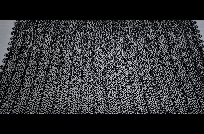 Lace Guipure with Small Roses Polyester Single-Colored - 120cm