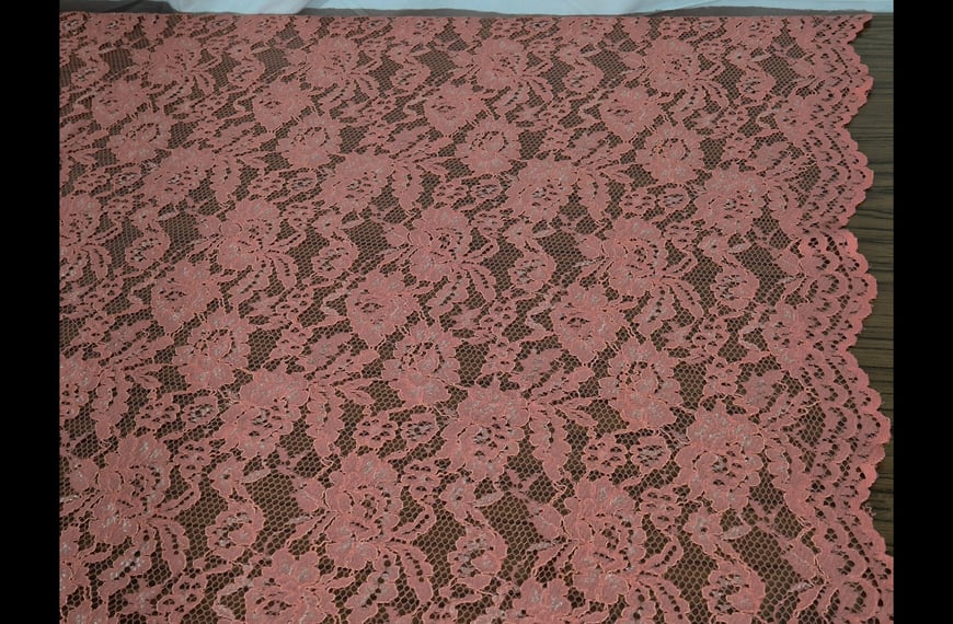 Lace with Flowers Polyester Cotton Single-Colored - 150cm