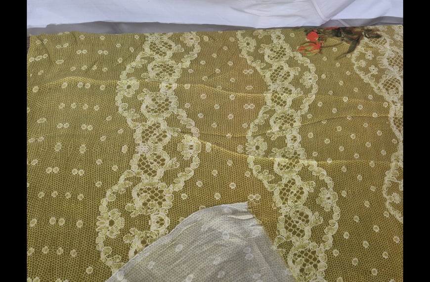 Satin with Flower Print Lace-Like 100% Polyester Multi-Colored - 150cm