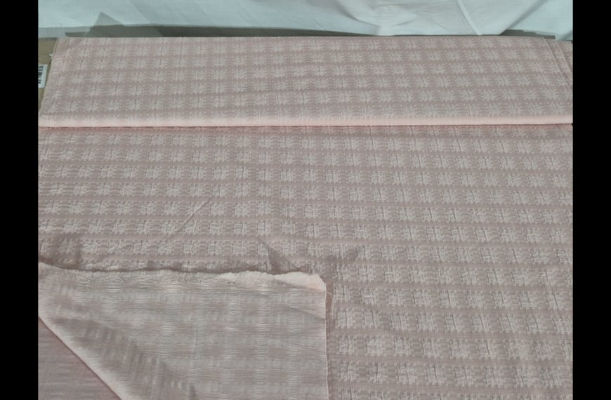 Jacquard with Embossed like Squares Cotton Polyester Elast Multi-Colored - 130cm