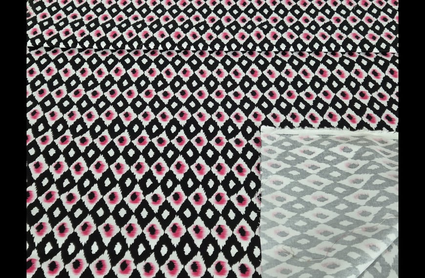 Gabardine with Multi-Colored Rhombuses Cotton Elast Multi-Colored - 150cm
