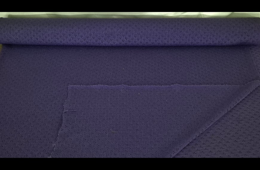 Knitted Elastic with Flwoers Polyester Single-Colored - 150cm