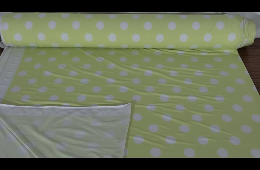 Jersey with Big Polka Dots Polyester Elast Multi-Colored - 150cm