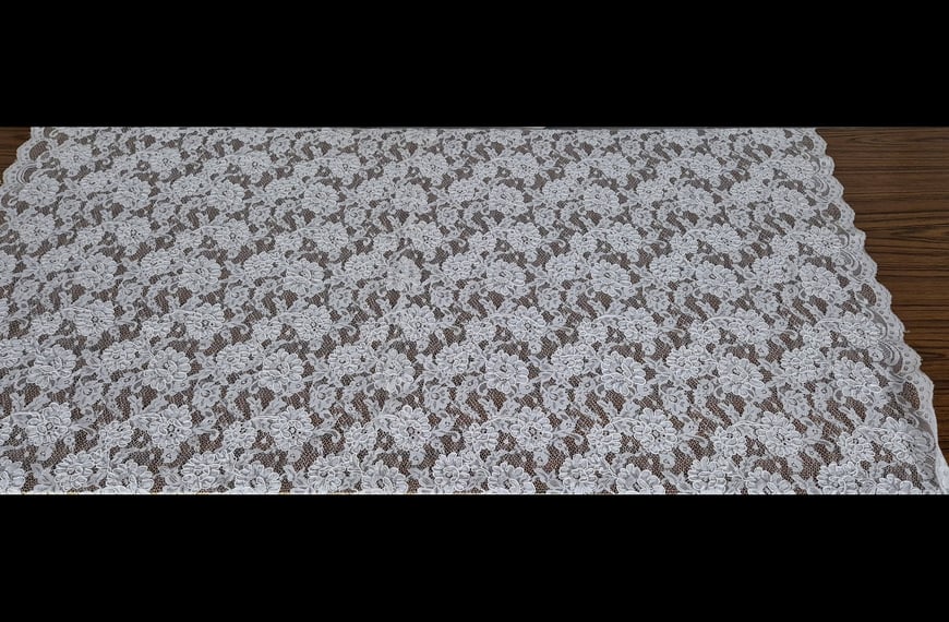 Lace with Thick Roses Polyester Acetat Single-Colored-130cm Lace with Thick Roses Polyester Acetat Single-Colored-130cm