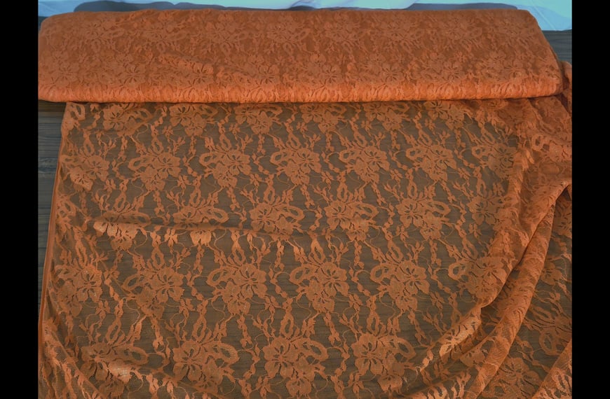 Lace with Flower Polyester Elastan-150cm Lace with Flower Polyester Elastan-150cm