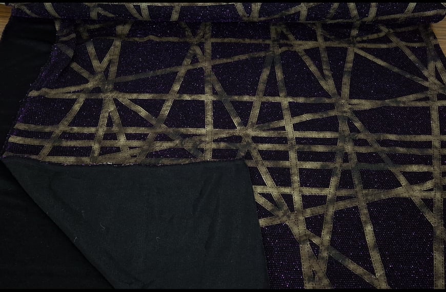 Jersey Foil with Letters in Patterns Polyester Acetat Elast Multi-Colored - 150cm