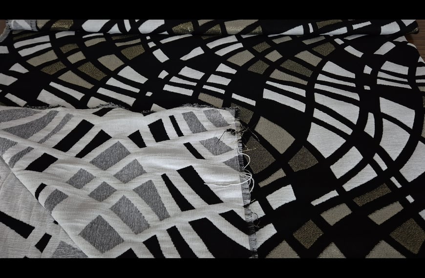 Jacquard with Abnormal Designs Polyester Viscose Metallic Elast Multi-Colored - 150cm