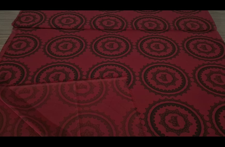 Muslin with Black Crowns Polyester Multi-Colored - 140cm