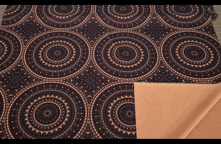 Crepe with Ecclesiastical Patterns Polyester Multi-Colored - 150cm